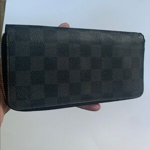 Louis Vuitton Black Checkered Damier Wallet